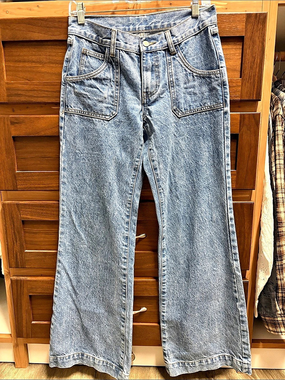 Brandy Melville Low Rise Wide Leg Cotton Jeans in Size Small